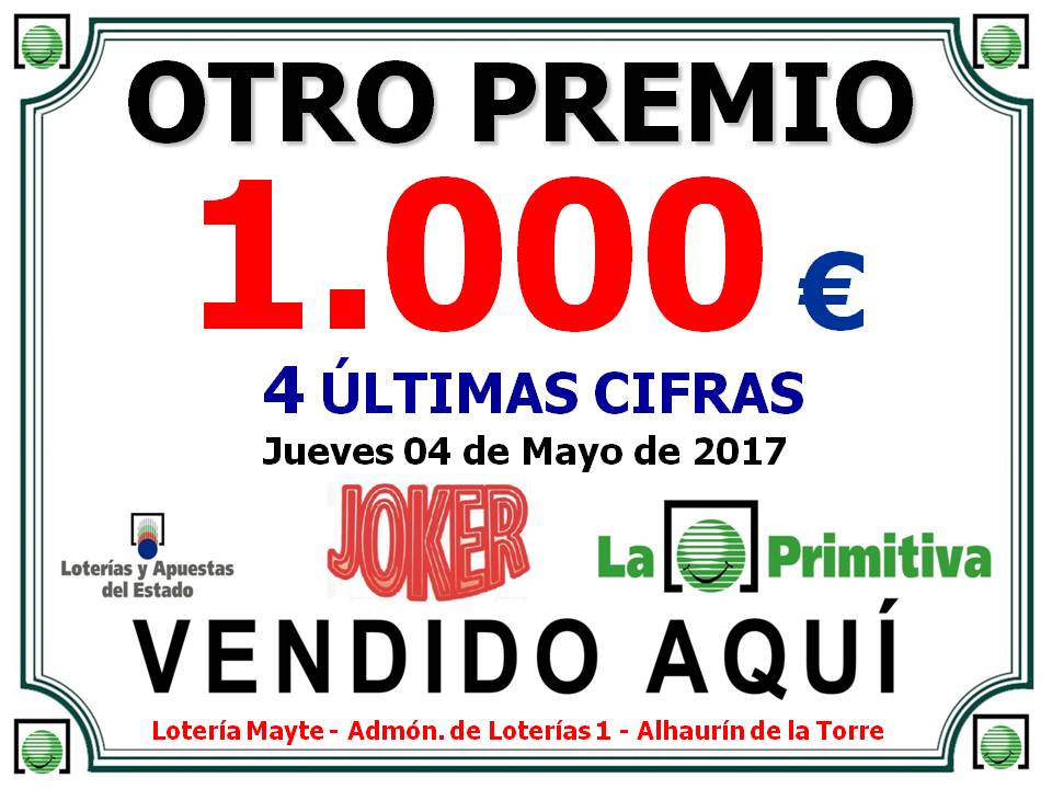 Premio del JOKER Premio del JOKER