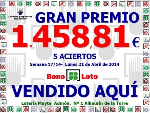 premio de 5 aciertos bonoloto premio de 5 aciertos bonoloto