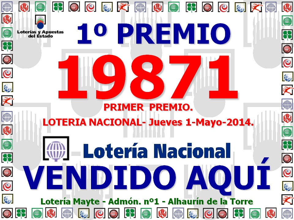 1&ordm; premio 01/05/14