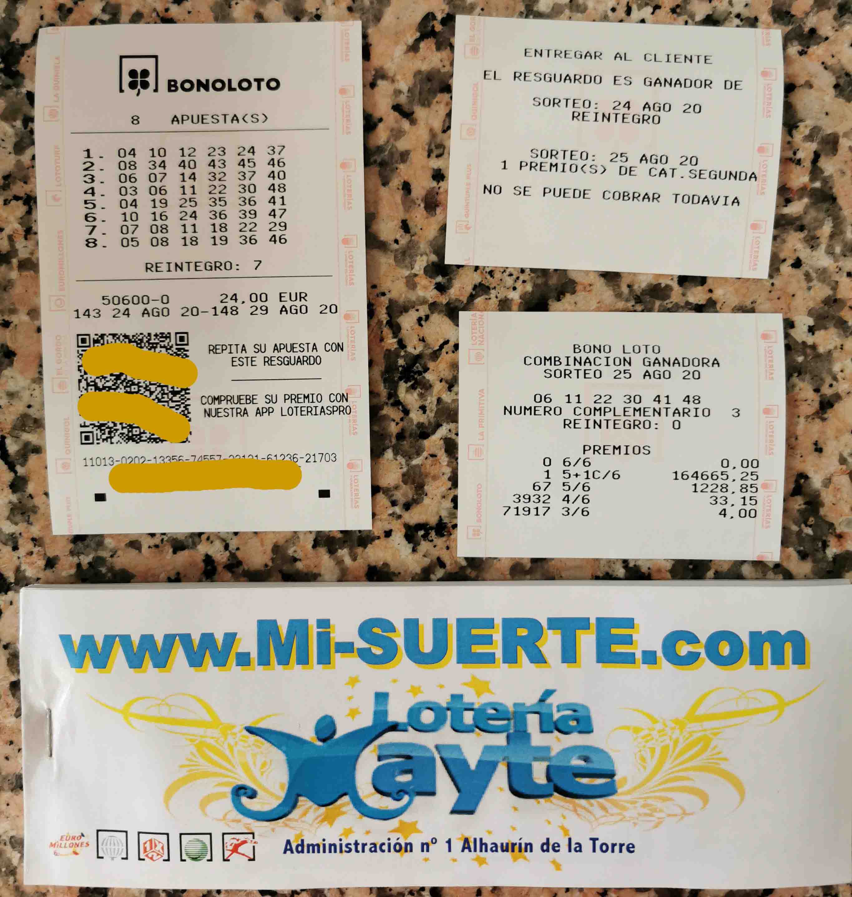 Boleto agraciado