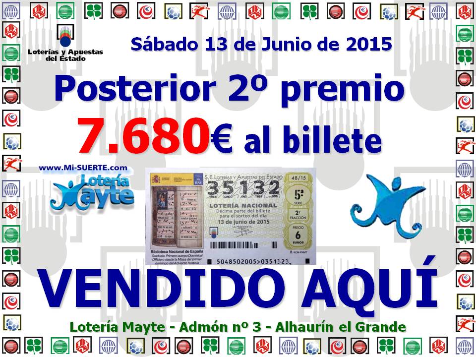 Posterior del 2&ordm; premio