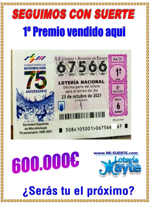 Anuncio primer premio 23 de octubre