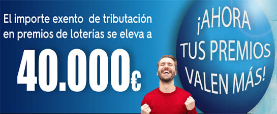 Premios inferiores a 40000&euro; exentos de impuestos