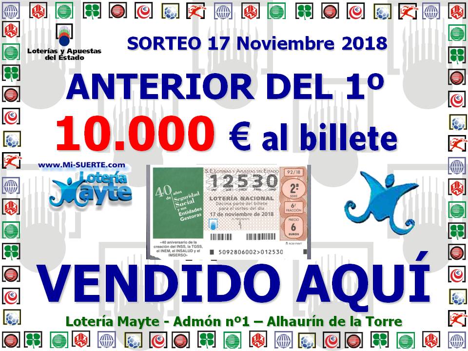 Nuevo premio 17 noviembre 2018