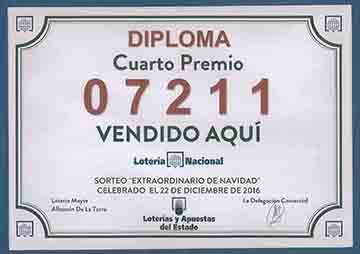 5&ordm; premio Navidad n&ordm; 00943